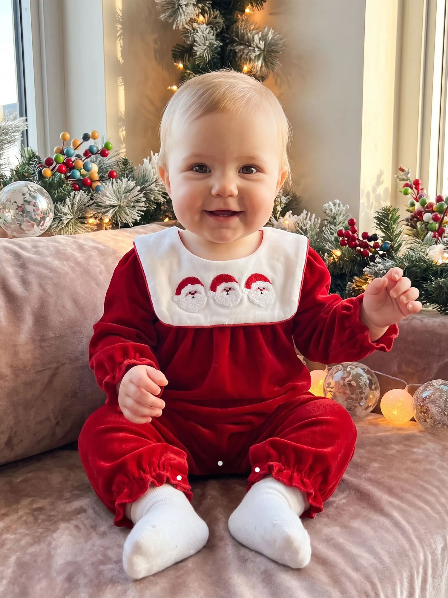 Christmas Romper Tree Santa Embroidery - Image 8