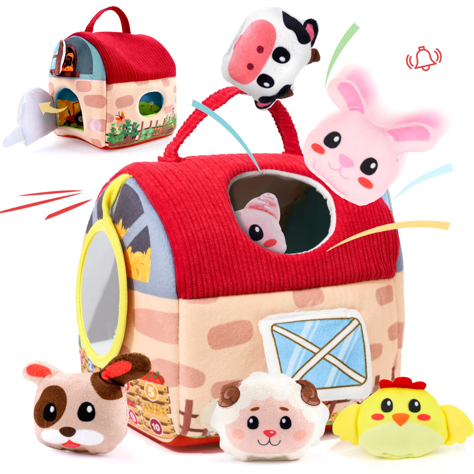 Soft Fabric Farm Barn Toy， - Image 1