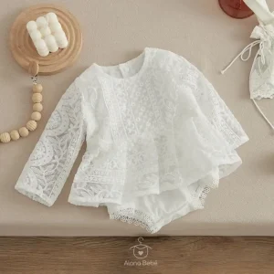 New Born Baby Girl Dress Clothes Christening Dress - Thumbnail Image 6