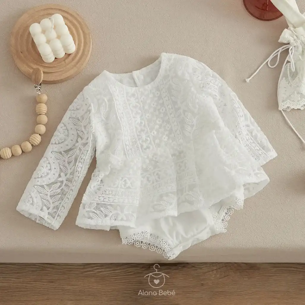 New Born Baby Girl Dress Clothes Christening Dress - Image 6