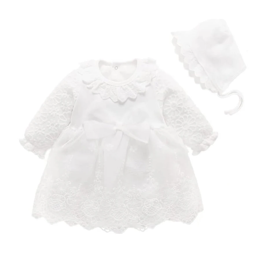 New Born Baby Girl Dress Clothes Christening Dress - Image 8