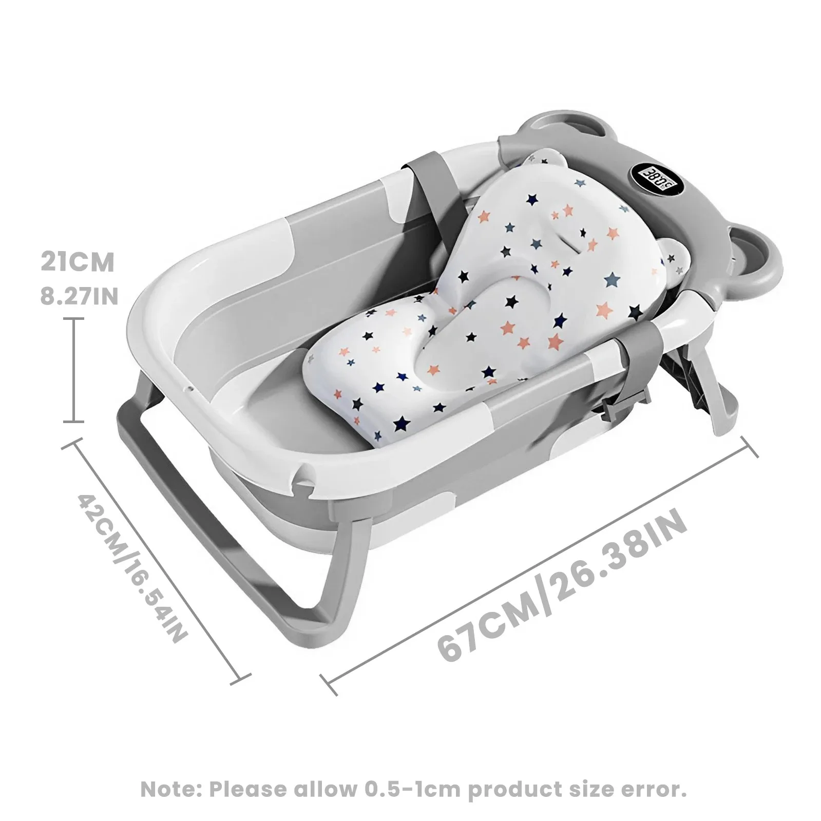 Newborn Collapsible Baby Bathtub Portable Travel Tub - Image 2