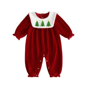 Christmas Romper Tree Santa Embroidery - Thumbnail Image 6