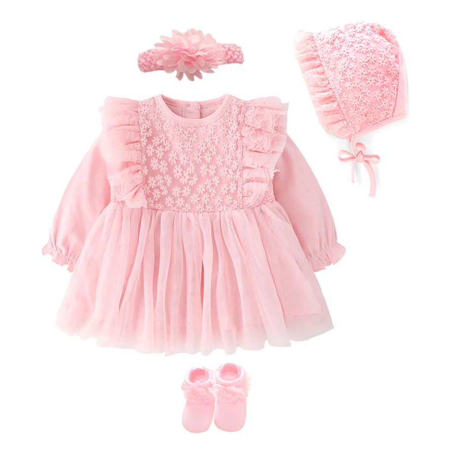 New Born Baby Girl Dress Clothes Christening Dress - Image 10