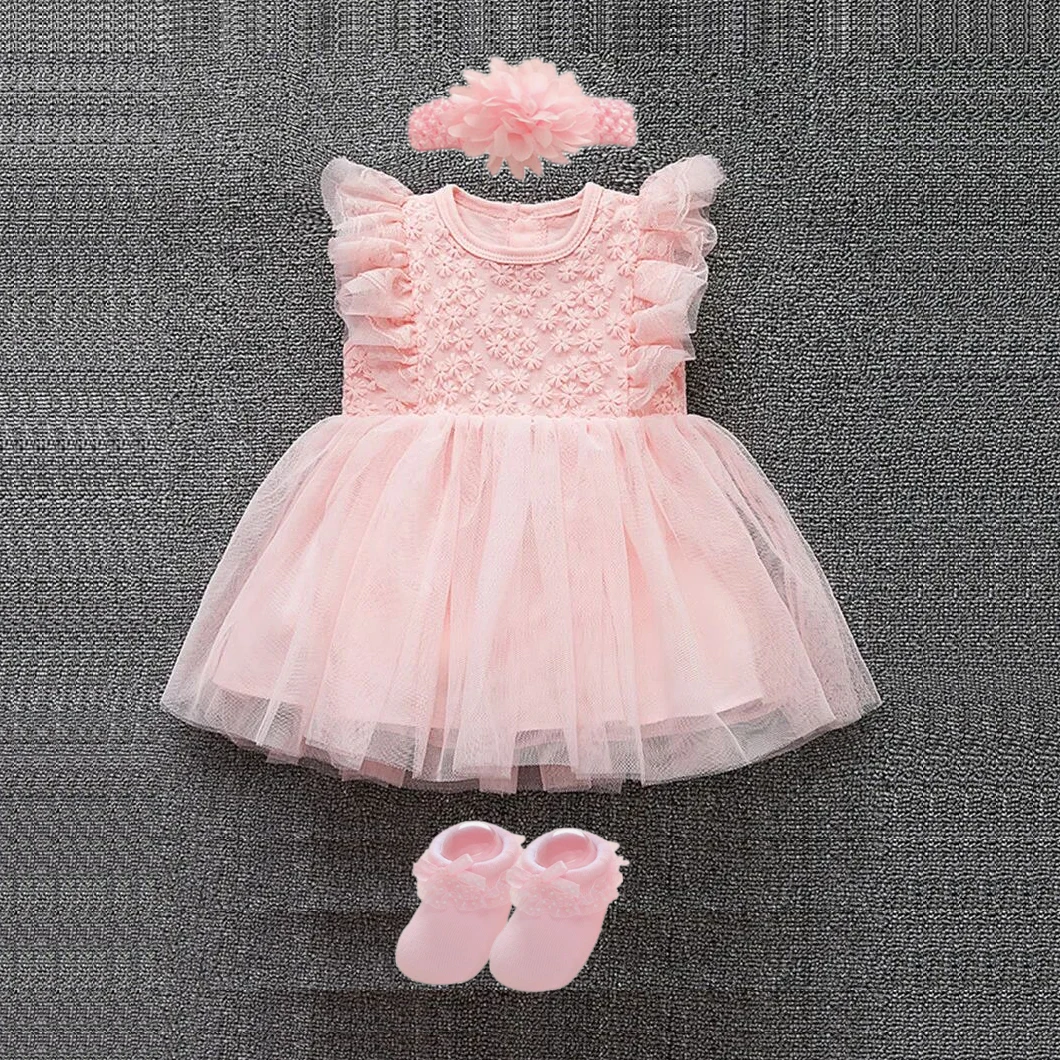 New Born Baby Girl Dress Clothes Christening Dress - Image 13