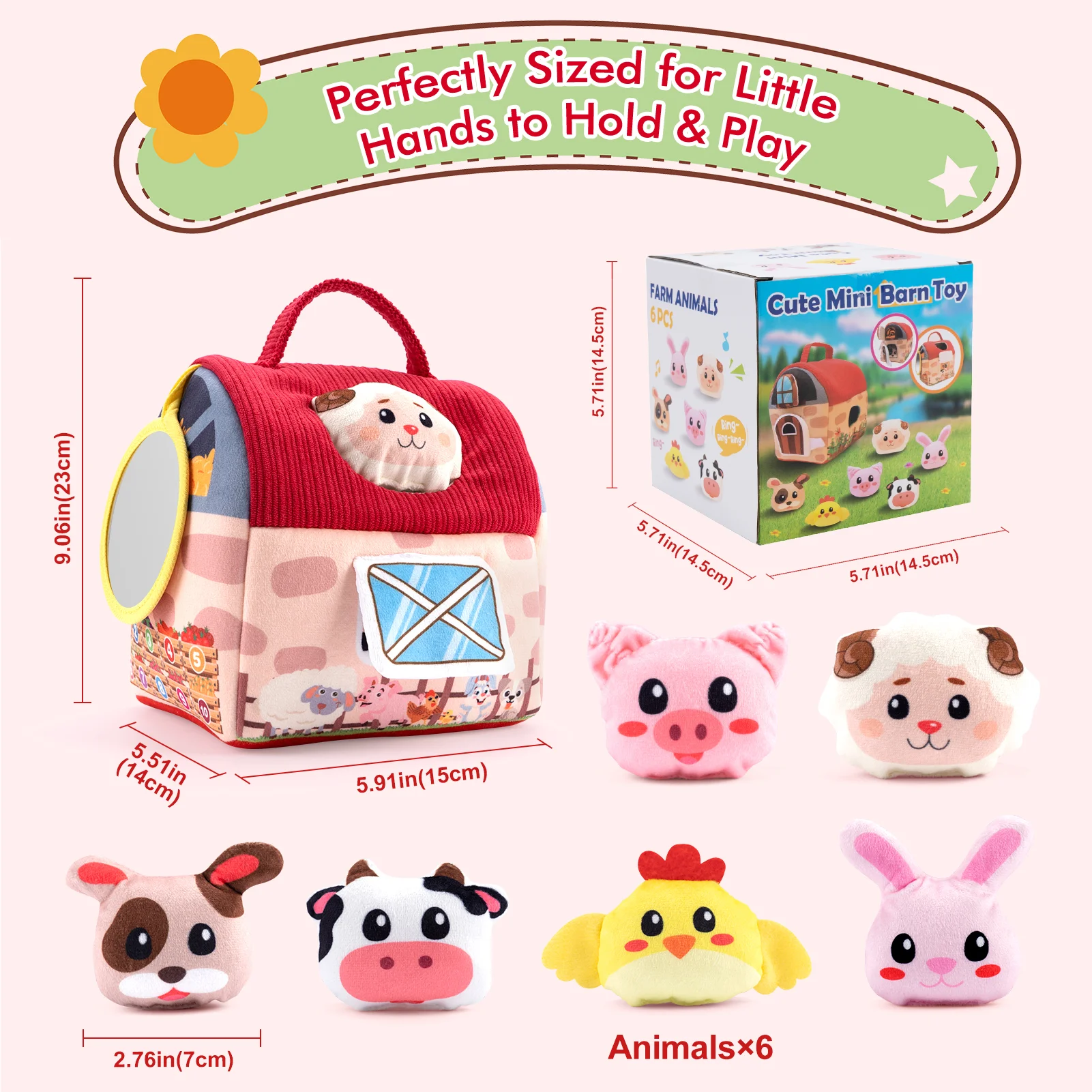 Soft Fabric Farm Barn Toy， - Image 3