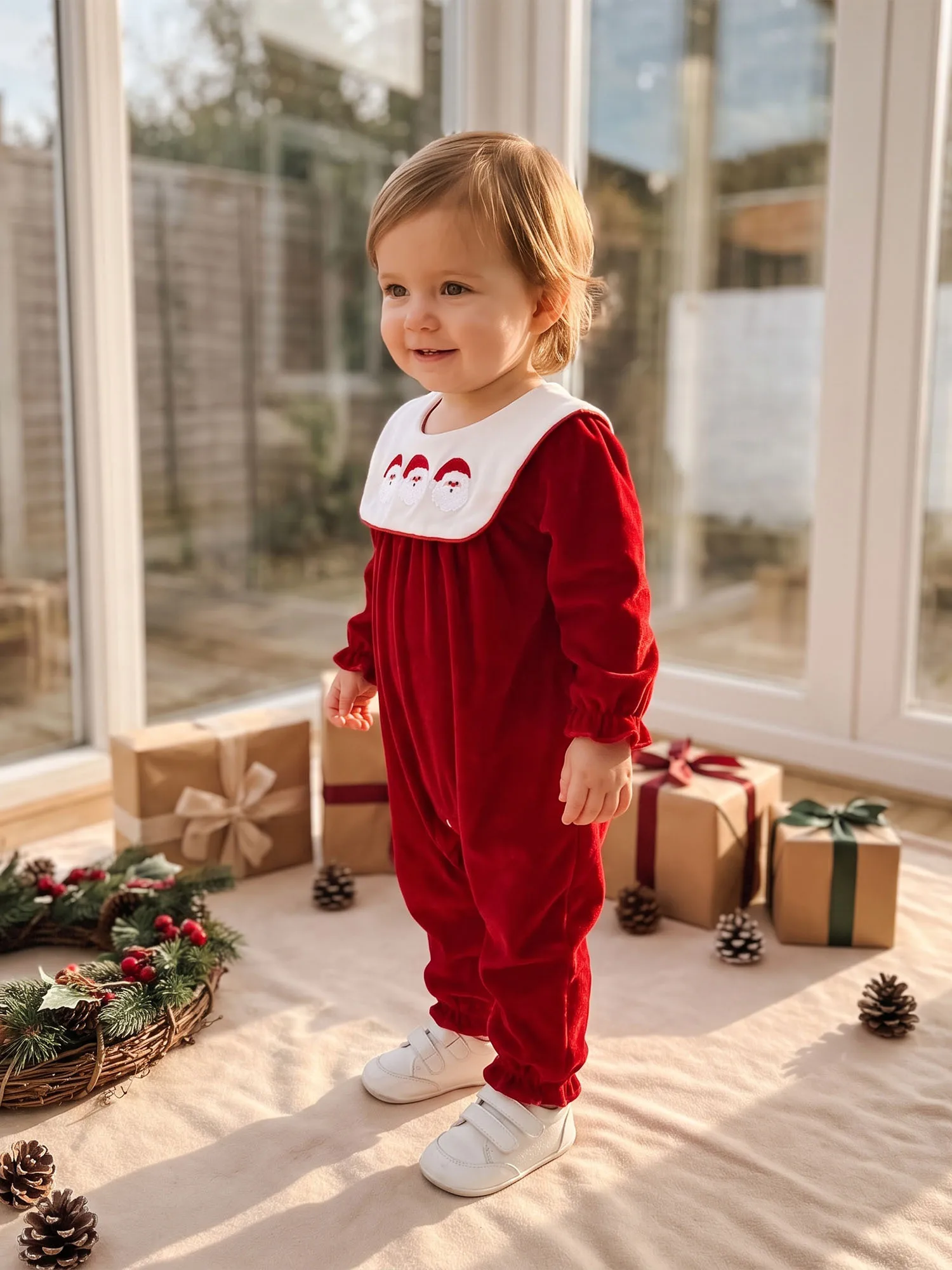 Christmas Romper Tree Santa Embroidery - Image 2