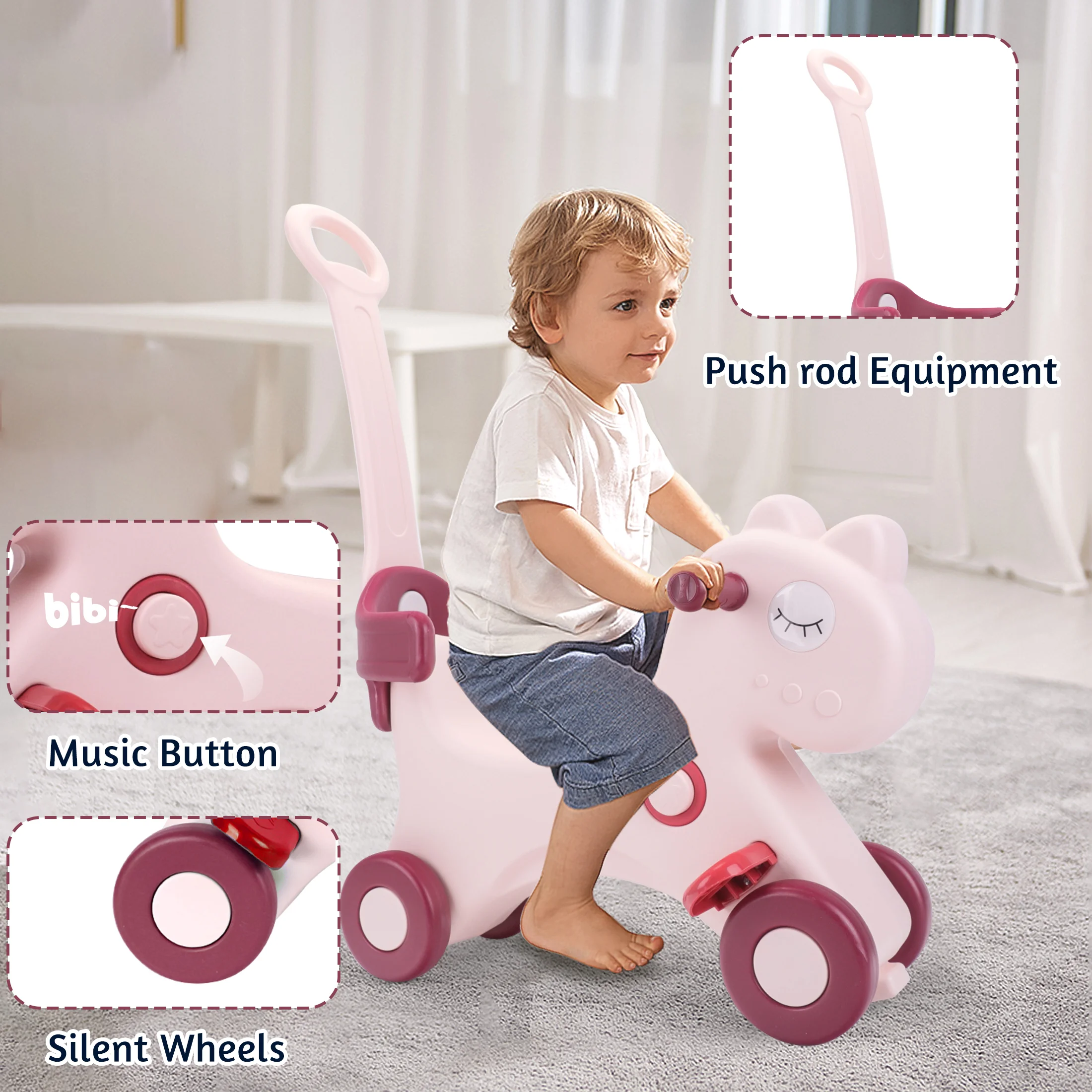 Toddler Rocking Horse Ride‑On Toy - Image 4