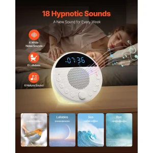 SucceBuy Sound Machine 18 Soothing Sleep Sound and 7-Color Night - Thumbnail Image 2