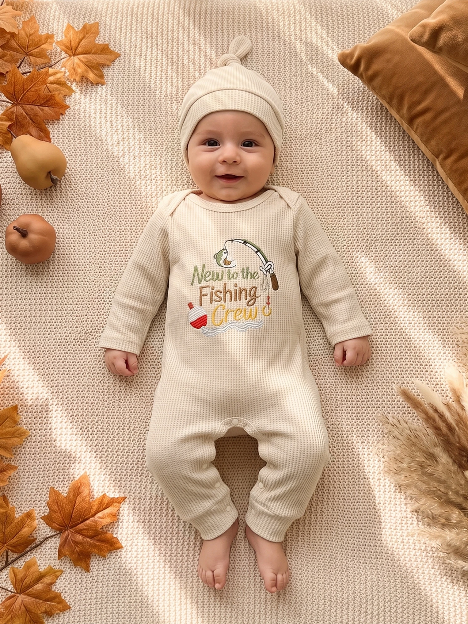 With Beanie Angling Outfit Romper - Image 1