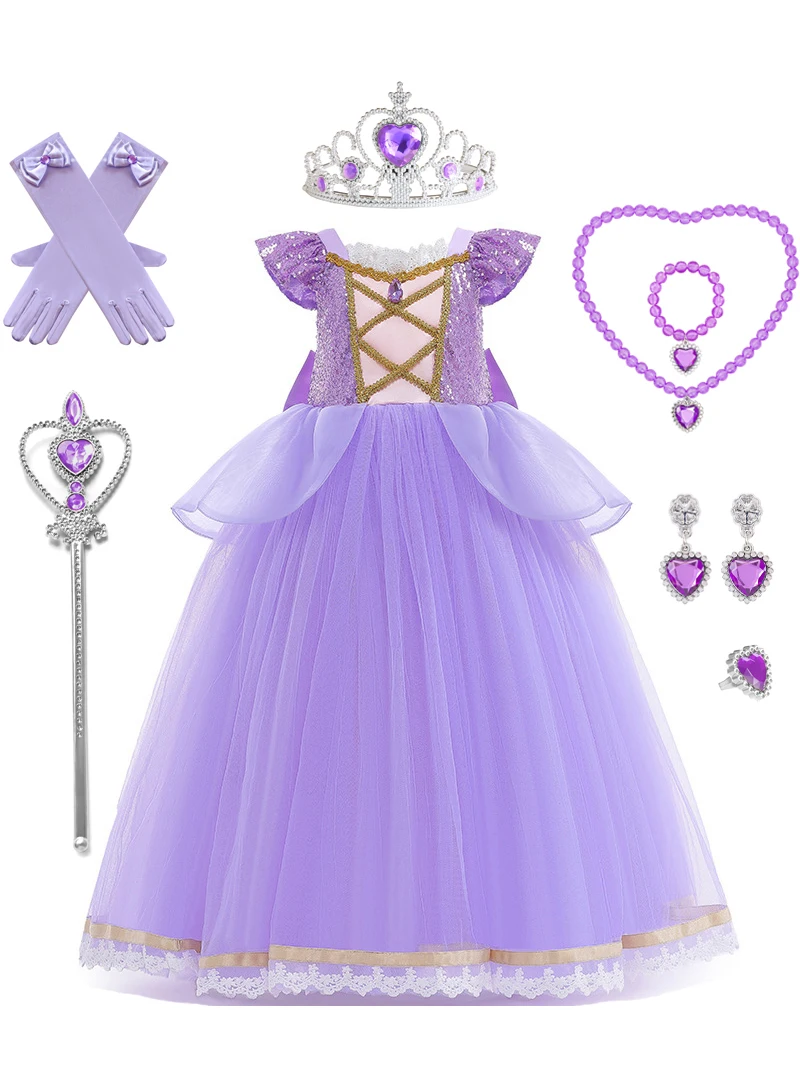 Princess Dresses Girls Halloween Dress up Costume - Image 1