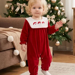 Christmas Romper Tree Santa Embroidery - Thumbnail Image 9