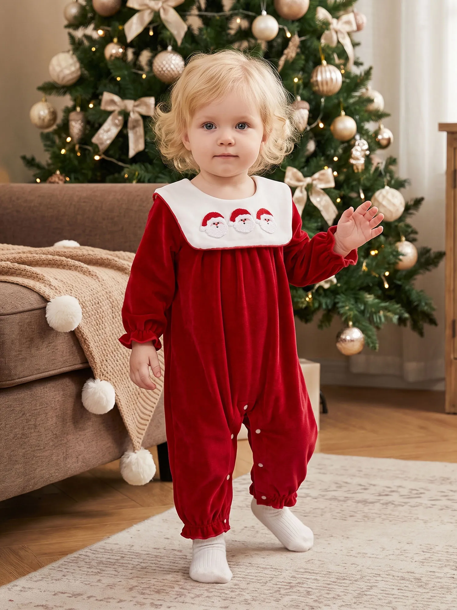 Christmas Romper Tree Santa Embroidery - Image 9