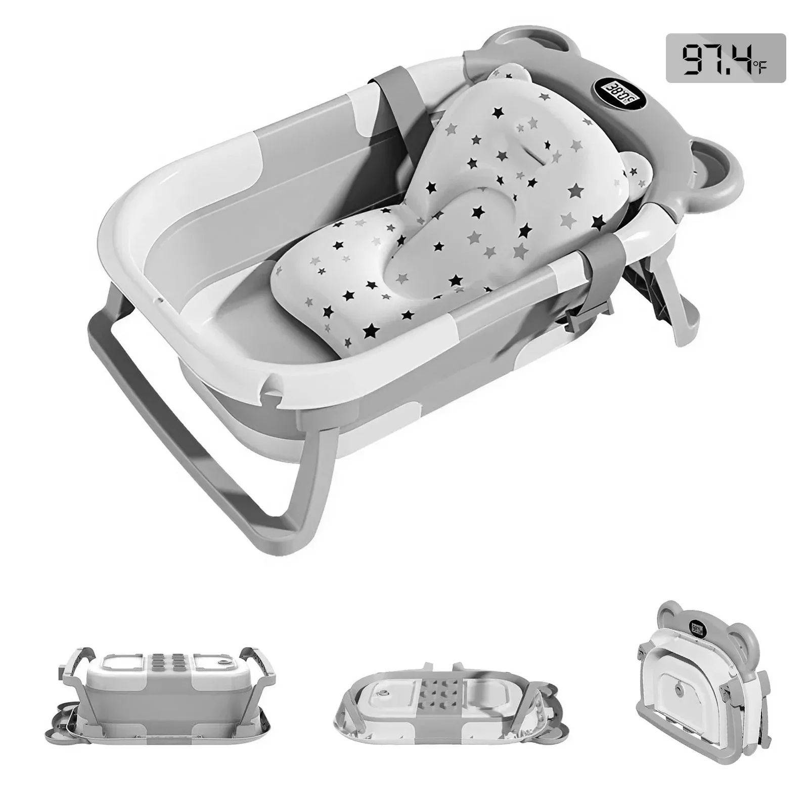 Newborn Collapsible Baby Bathtub Portable Travel Tub - Image 1