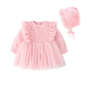 New Born Baby Girl Dress Clothes Christening Dress - Thumbnail Image 9