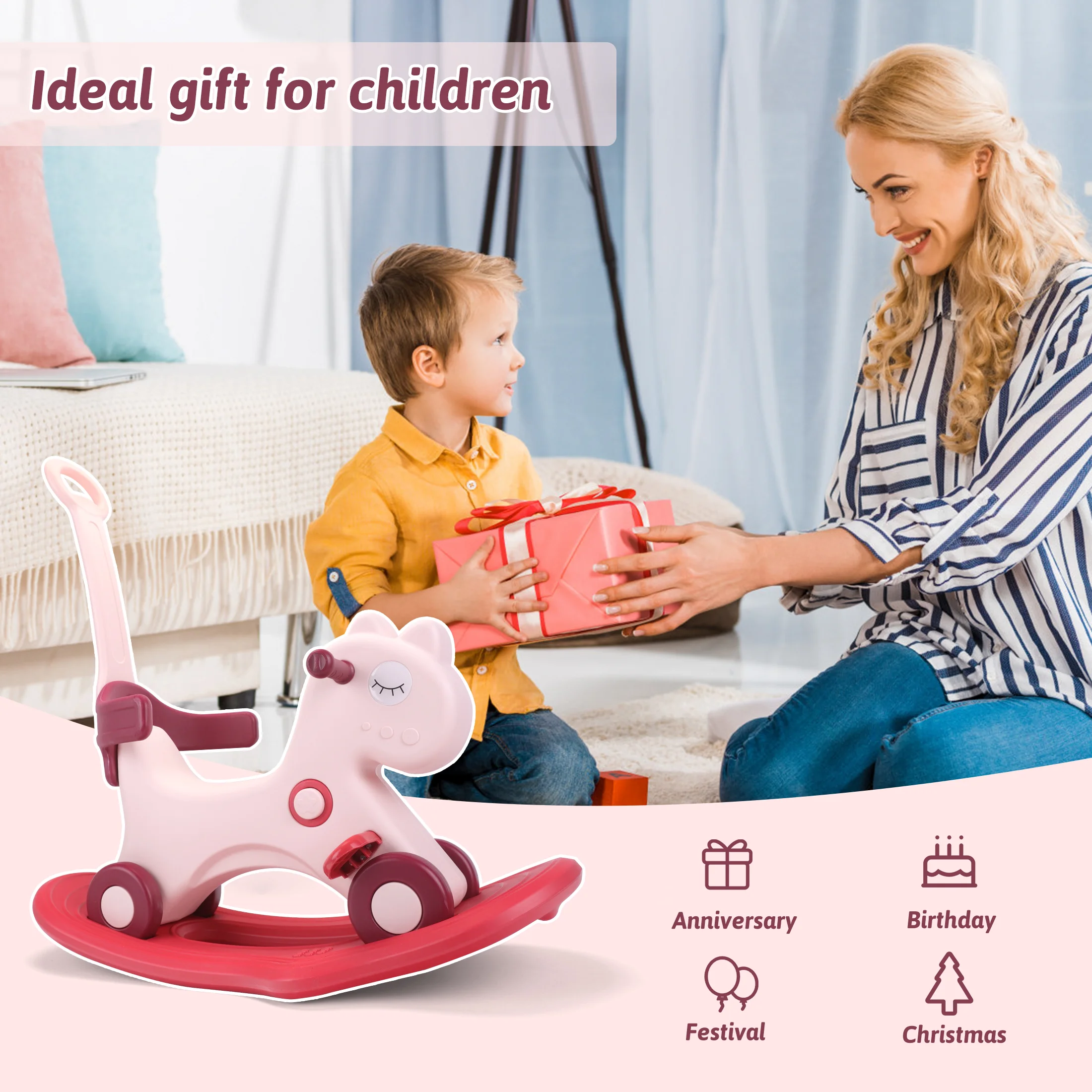 Toddler Rocking Horse Ride‑On Toy - Image 5