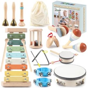 11 in 1 Toddler Musical Instruments,Wooden