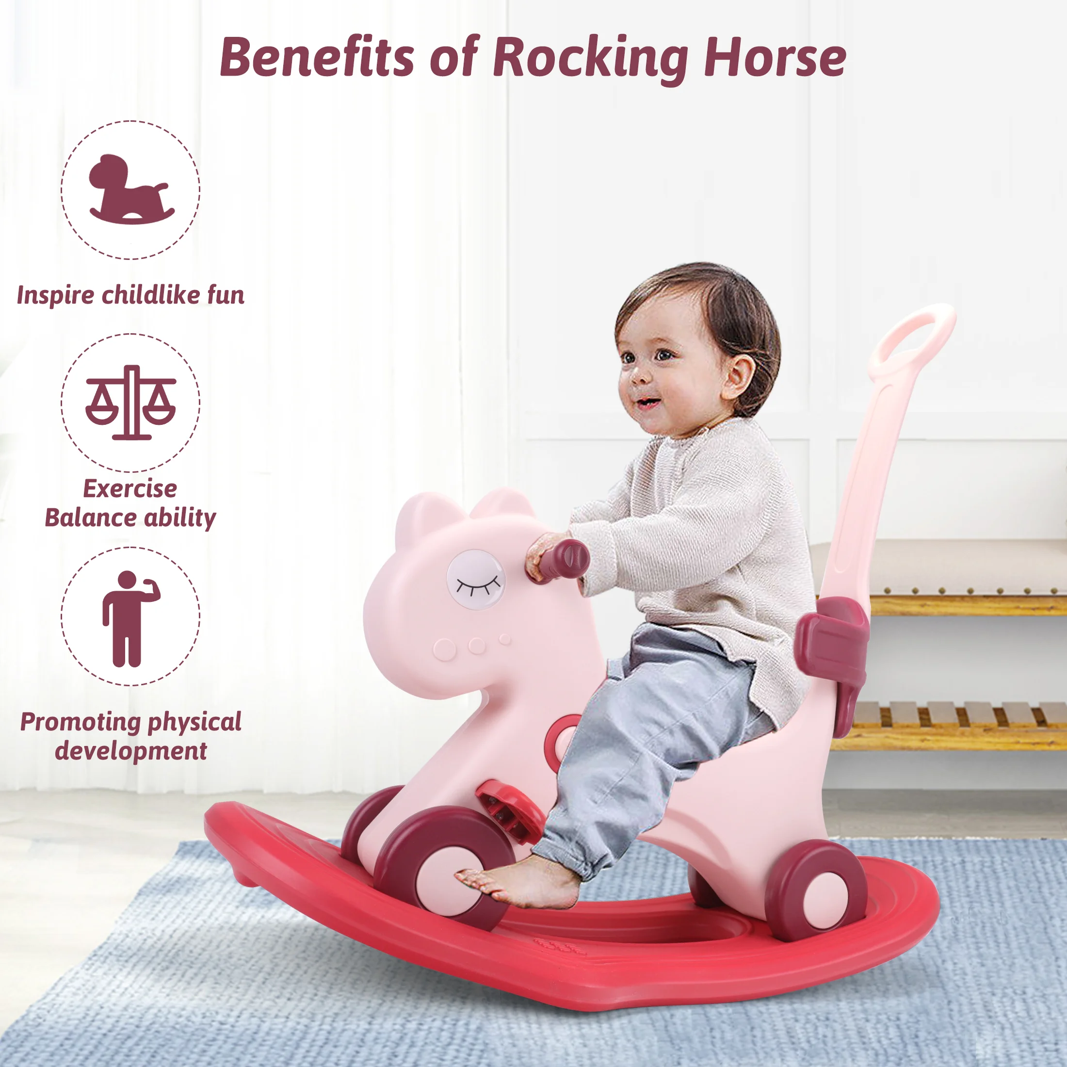 Toddler Rocking Horse Ride‑On Toy - Image 1