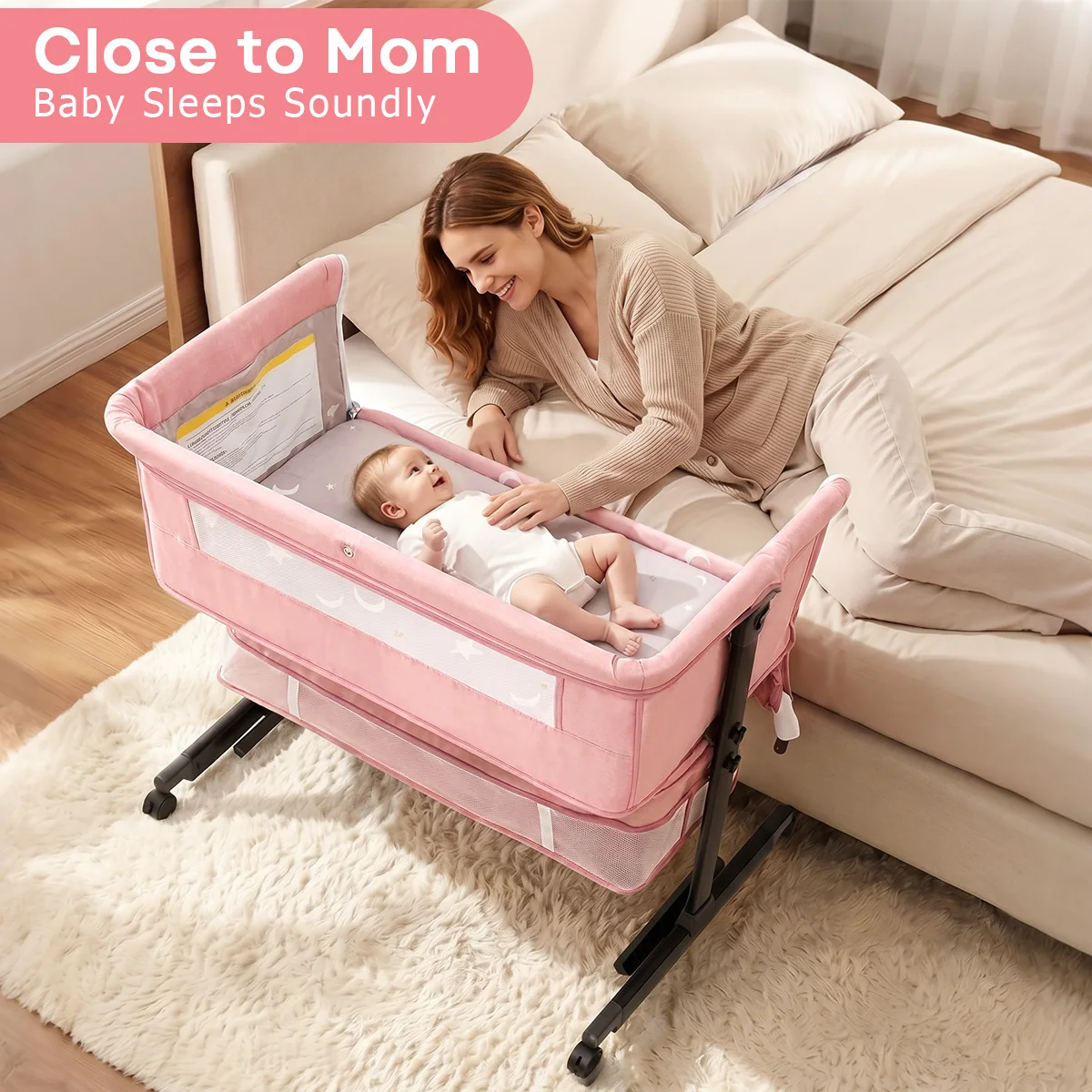 Baby Bedside Bassinet - Image 4
