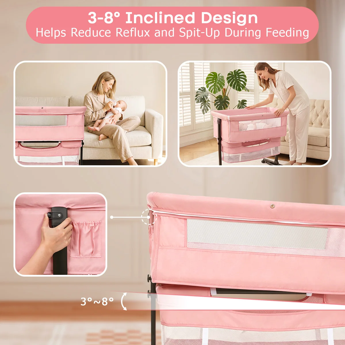Baby Bedside Bassinet - Image 3