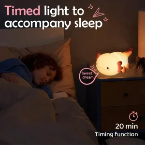 Silicone LED Axolotl  Night Light animal lamp Touch Sensor - Thumbnail Image 7