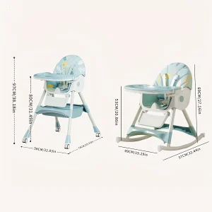 Foldable Kids Multi-functional Dining Chair Adjustable Baby Feeding Chair - Thumbnail Image 2