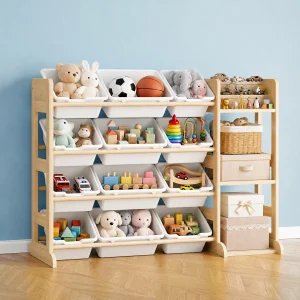 Solid Wood Kids Toy Storage Organizer Cabinet – - Thumbnail Image 1