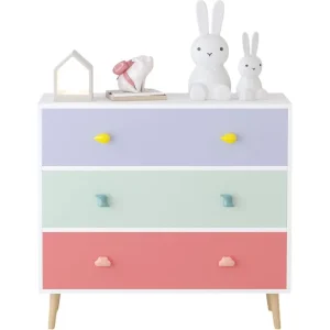 Nursery 3-drawer dresser with cartoon pulls