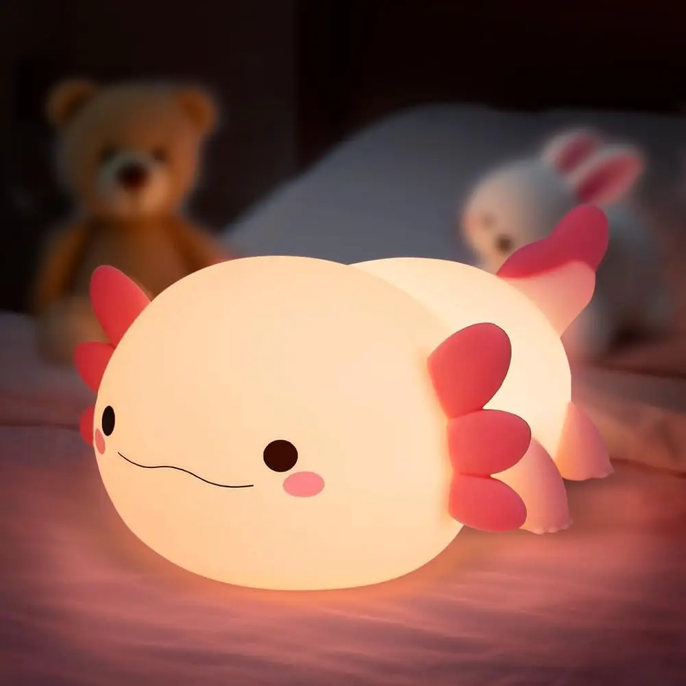 Silicone LED Axolotl  Night Light animal lamp Touch Sensor - Image 2