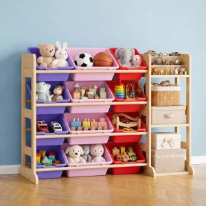 Solid Wood Kids Toy Storage Organizer Cabinet – - Thumbnail Image 8