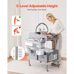 Baby Changing Table Foldable Diaper Change Station - Thumbnail Image 2