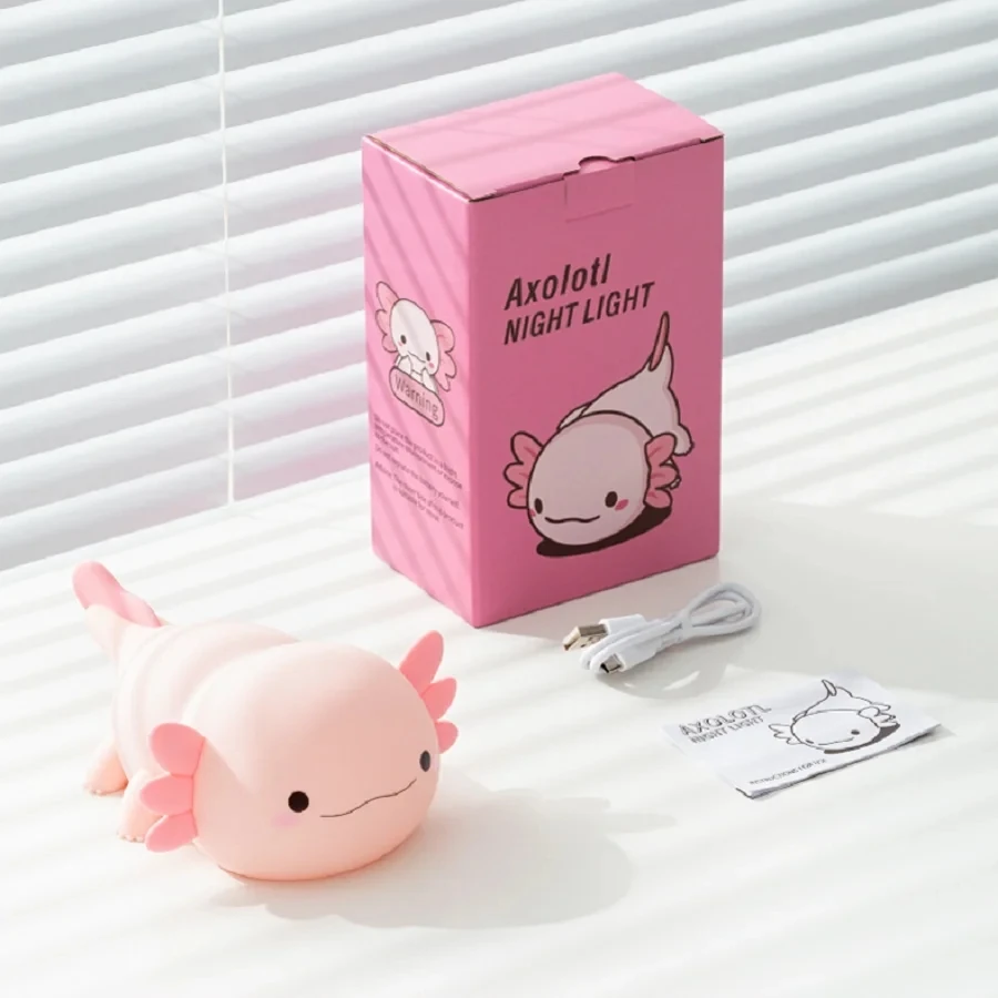 Silicone LED Axolotl  Night Light animal lamp Touch Sensor - Image 8