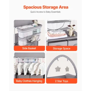Baby Changing Table Foldable Diaper Change Station - Thumbnail Image 4