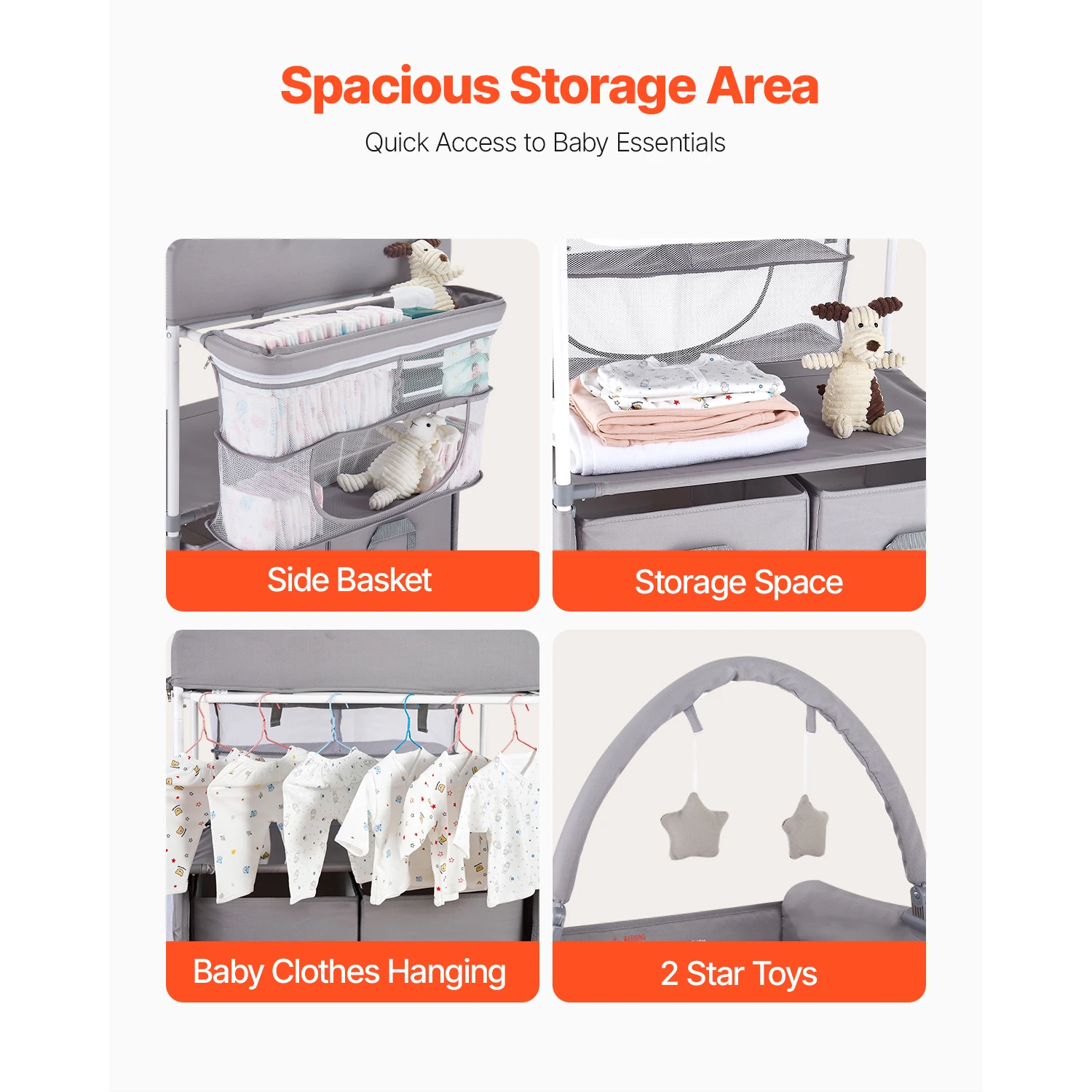 Baby Changing Table Foldable Diaper Change Station - Image 4