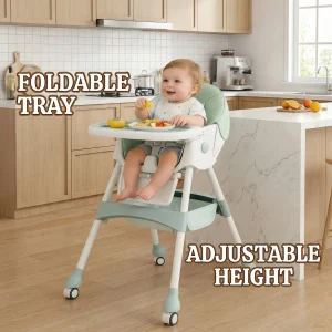 Foldable Kids Multi-functional Dining Chair Adjustable Baby Feeding Chair - Thumbnail Image 7